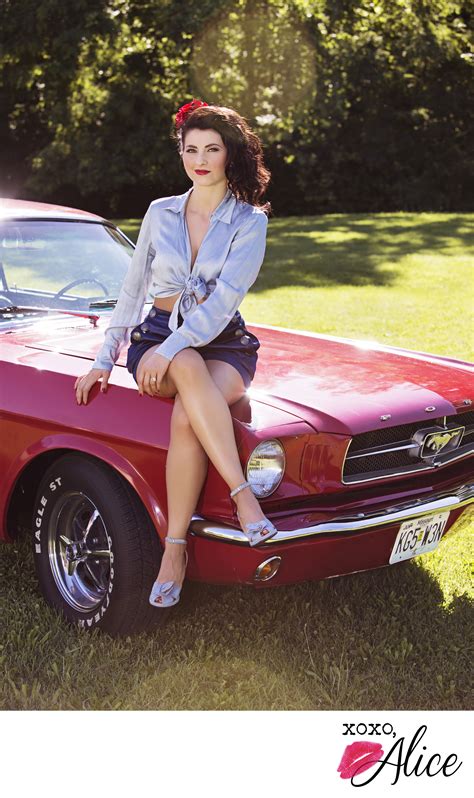 pin up vargas photos in st louis missouri red mustang - St. Louis Pin