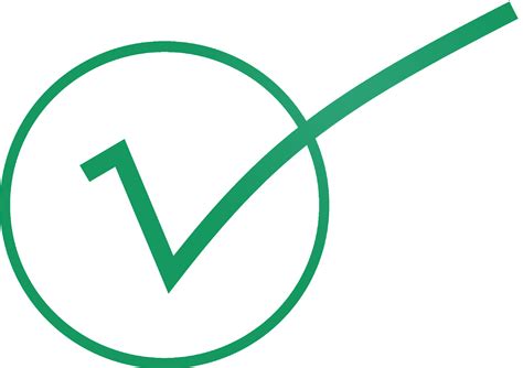 Green Check Mark PNG Transparent Image