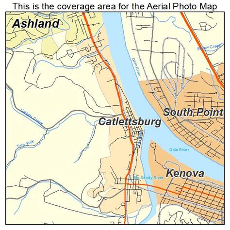 Aerial Photography Map of Catlettsburg, KY Kentucky