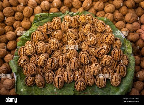 walnuts background healthy organic food concept stock photo alamy