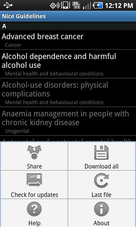 nice guidlelines app  android  equivalent  desktop version