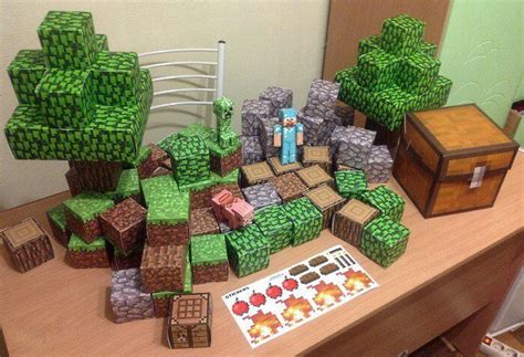 Бумажные игрушки из майнкрафта