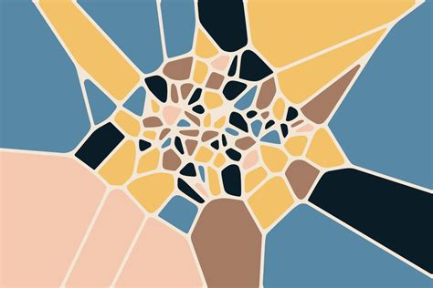 Colorful Voronoi diagram abstract 2D geometric background 8138181 ...