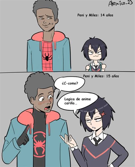 peni parker, miles morales, and spider-man (marvel and 4 more) drawn by
