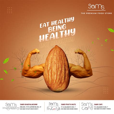 Eat Healthy Being Healthy | Social Media Dry Fruit Post | Shiv Graphic