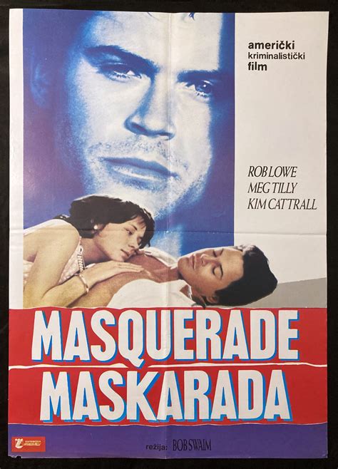 Original Movie Poster Masquerade Bob Swaim Rob Lowe Meg Tilly 1988