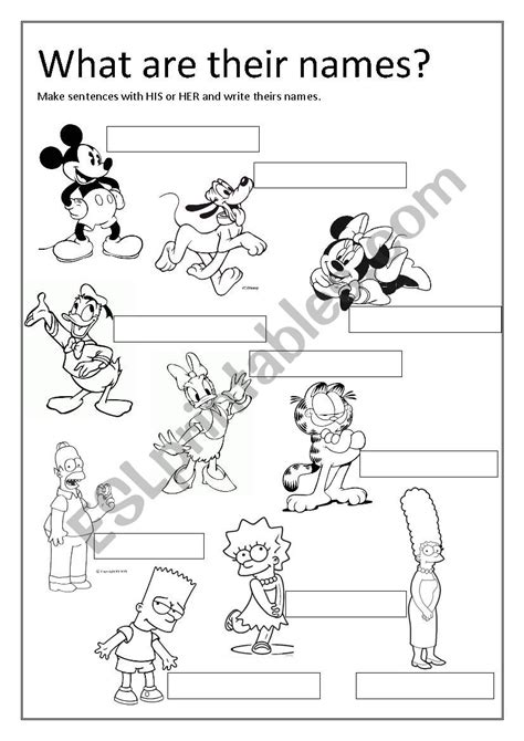 names esl worksheet  crismary