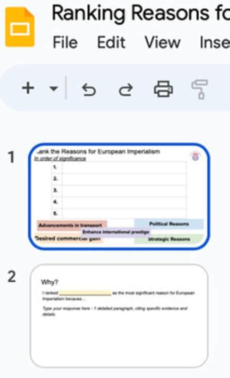 aice international history ranked reasons  european imperialism