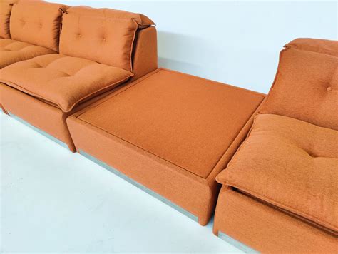 Mid Century Modern Italian Orange Modular Sofa - Living in Style Gallery