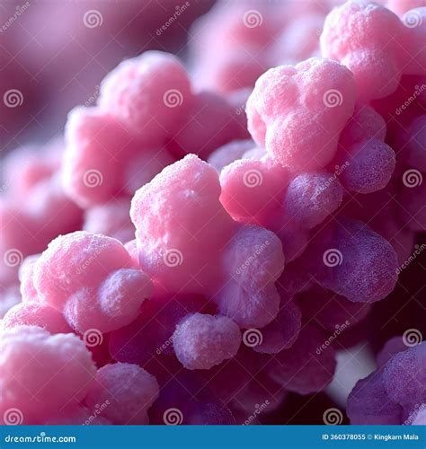 Macro Image of Many White Blood Cells Created Using AI Stock