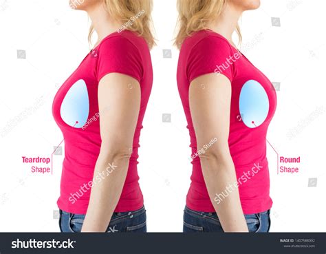 woman illustrations  teardrop shaped breast stock photo
