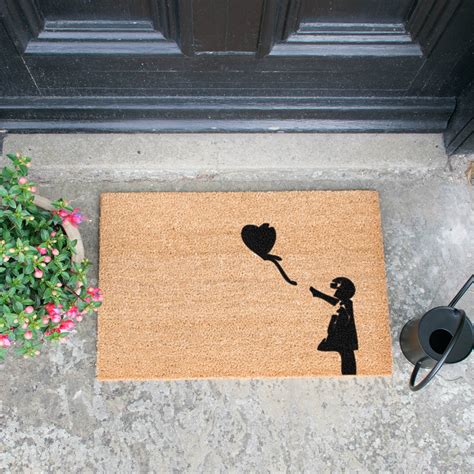 Girl with a Balloon Graffiti Doormat