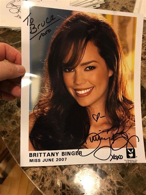 Official Playboy Playmate Head Shot Brittany Binger Auto Miss June 2007