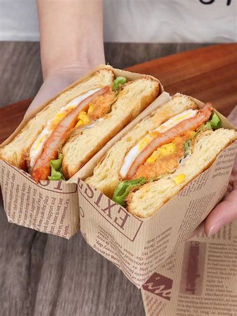 pcs newspaper pattern food wrapping paper  baking   wrap