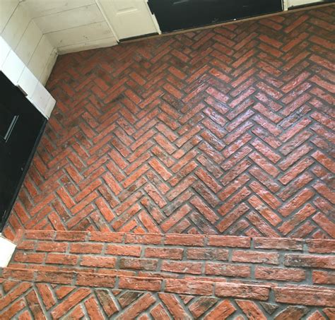 Herringbone Brick Floor Tile