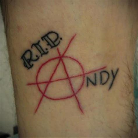 Фото знак анархии тату 24.03.2020 №042 -tattoo anarchy- tattoo-photo.ru ...