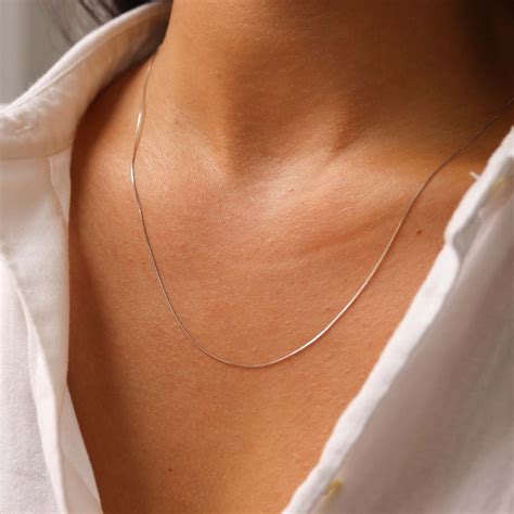 14K Gold Chain, 14K Gold Necklace, White Gold, Solid Gold Necklace ...