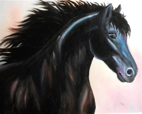 Horse oil color painting by philosophicalphoton on DeviantArt