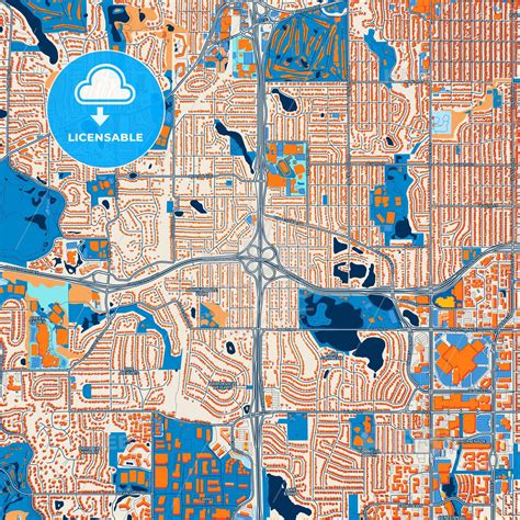 Colorful Edina Street Map With Labels And Buildings – HEBSTREITS