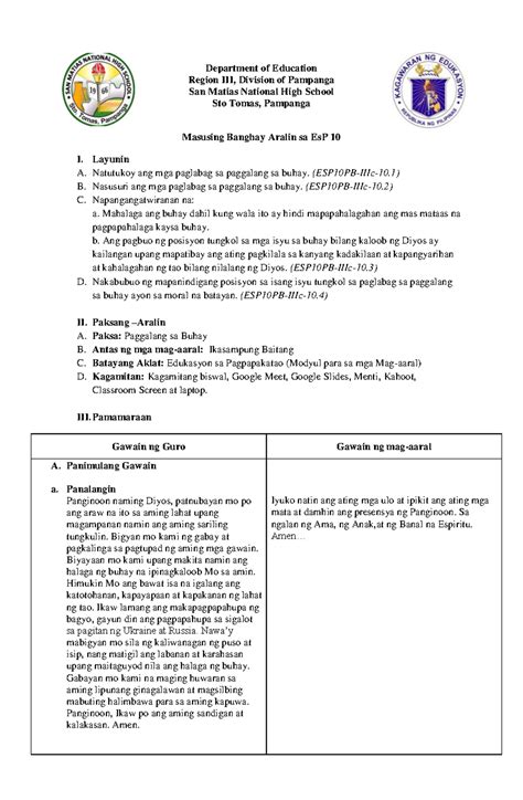 sample detailed lesson plan  english grade  lesson plan sites