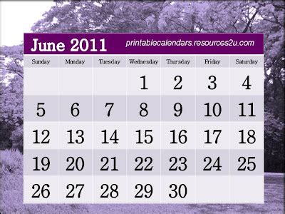 lorasater printable june  calendar