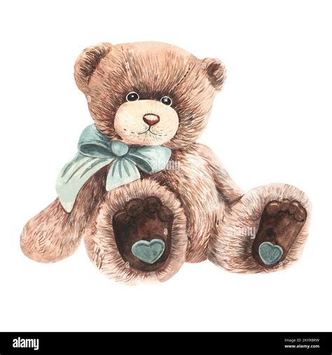 watercolor teddy bear drawing