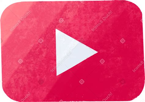 Red youtube logo Illustration in PNG, SVG