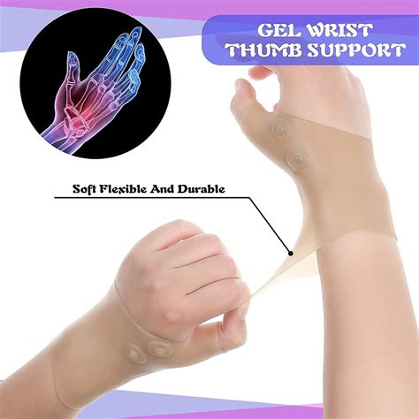 Set Of 4 Gel Thumb Wrist Support Brace Gel Carpal Tunnel Wrist Support