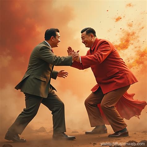 xi jinping  mao zedong stable diffusion