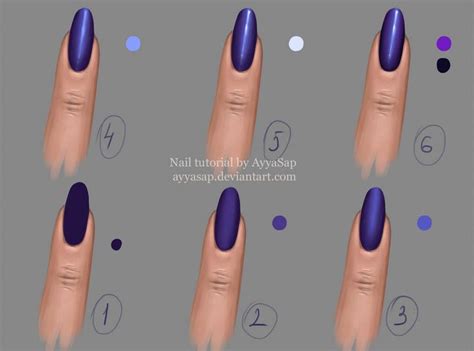 Nail Tutorial 2 by AyyaSAP on DeviantArt | Digital painting tutorials ...