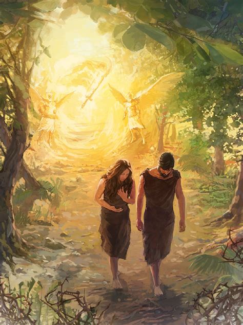 adam  eve   garden  eden painting  paintingvalleycom