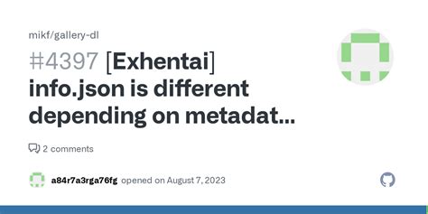 exhentai infojson   depending  metadata setting issue