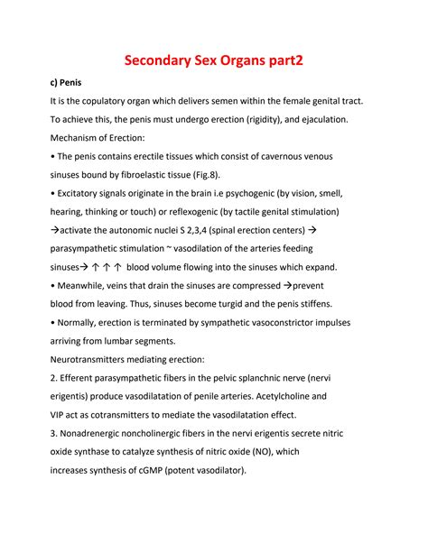 SOLUTION: Secondary sex organs part2 - Studypool