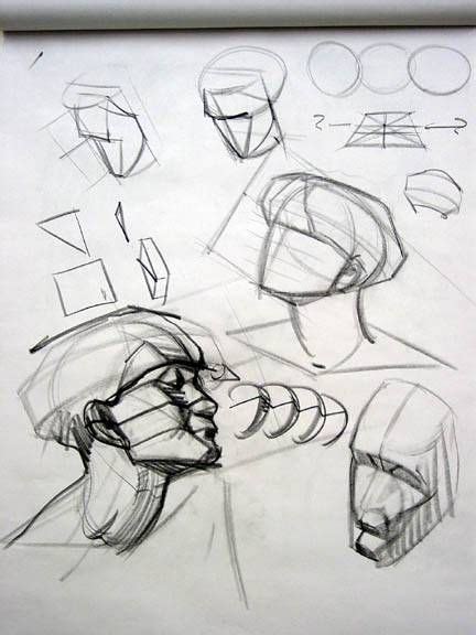 Учимся рисовать человека с натуры. | Dessin de visages, Dessin visage ...