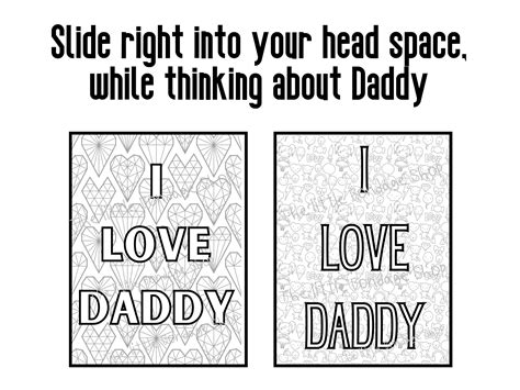 I Love Daddy Coloring Pages for Ddlg, Ddlb, Daddy Dom, Cute BDSM Gift