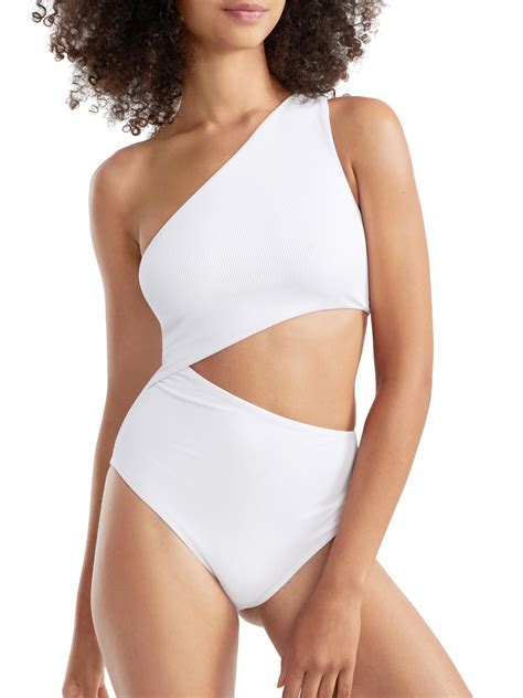 Beach Riot Celine One Shoulder Cutout One Piece Swimsuit - Walmart.com