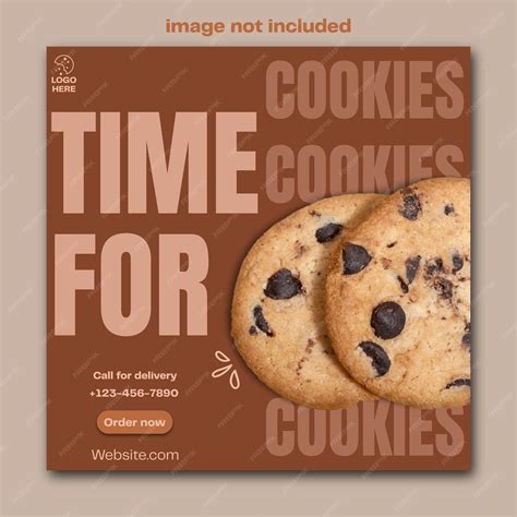 Premium Vector | Cookies social media post template