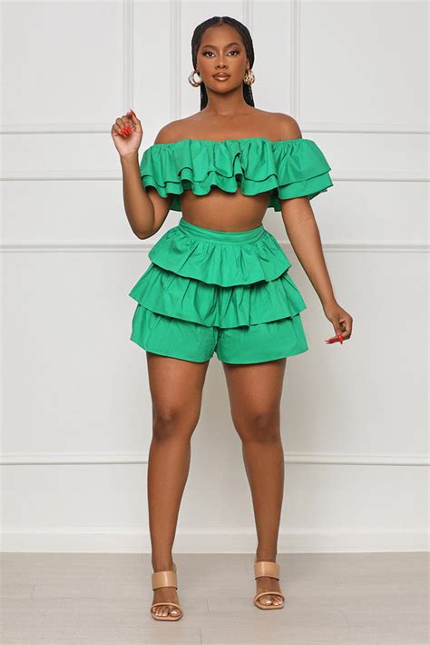 Deidre Thickas Crop Top & Short Two Piece Set – Midrand Marabastad