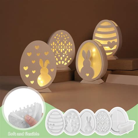 Clearance！ Gbayxj Silicone Mould Easter Bunny Silicone Casting Mould