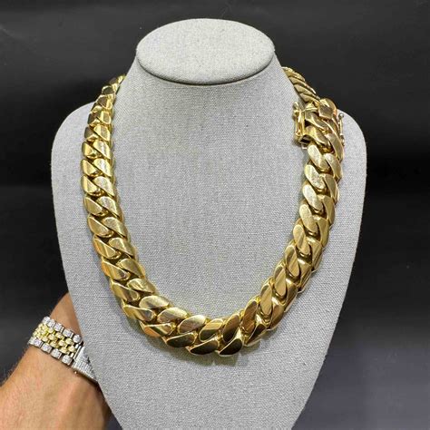 Buy 10K 20MM HEAVY CUBAN LINK (ADJUSTABLE LENGTH)