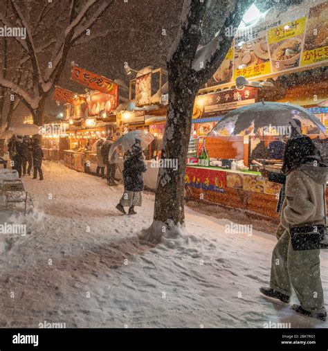 Street Food at Sapporo Snow Festival, Hokkaido, Japan Stock Photo - Alamy