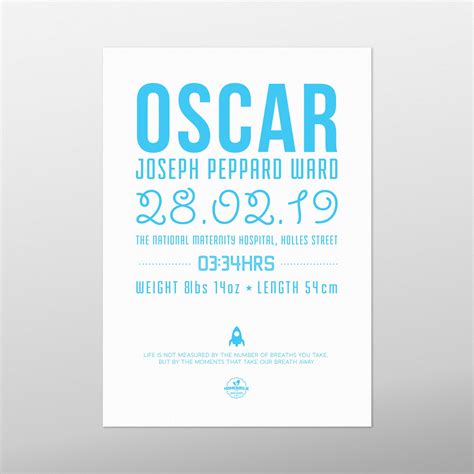 Date of Birth by homebird.ie | Baby and New Born Prints
