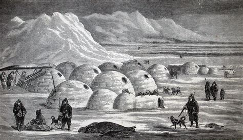 pin  kate adams  painting image bank inuit ancient houses igloo