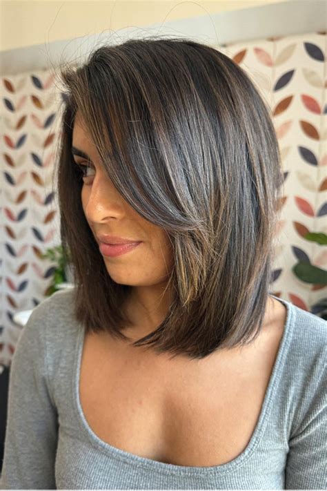 long angled bob hairstyles  bangs