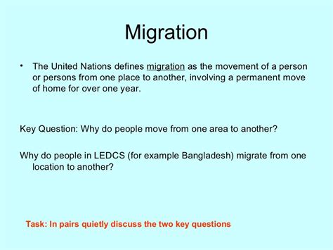 Migration And Push Pull Factors