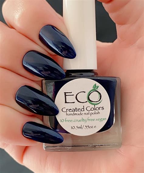 Sapphire Shimmering Blue Nail Polish, Dark Blue Polish, Holiday Nails ...