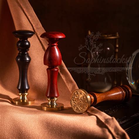 sg premium wax stamp fancy wooden handle vintage wax seal wax