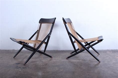 Pair of Rope Chairs by Maruni of Japan For Sale at 1stDibs