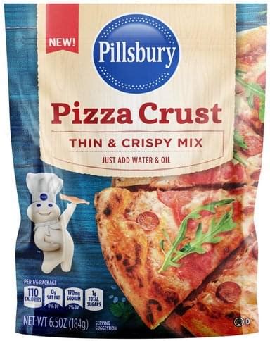 PILLSBURY Thin & Crispy Mix Pizza Crust - 6.5 oz, Nutrition Information | Innit