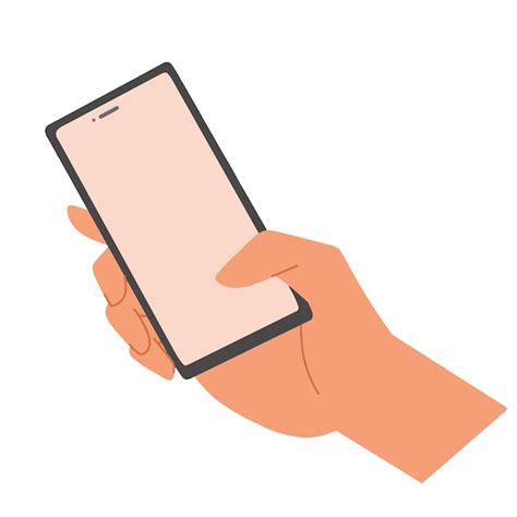 Premium Vector | A hand holding phone illustration